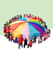 Fashion Color Rainbow Umbrella 2m (suitable For 6-8 People) Children's Outdoor Activities Rainbow Umbrella