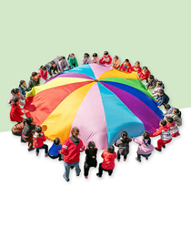 Fashion Color Rainbow Umbrella 3m (suitable For 94 People) Children's Outdoor Activities Rainbow Umbrella