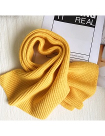 Fashion Yellow Knitted Pit Short Scarf