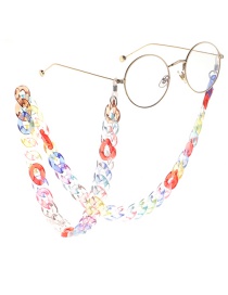 Fashion Color Acrylic Plastic Transparent Color Glasses Chain
