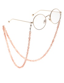 Fashion Pink Acrylic Leopard Thin Chain Glasses Chain