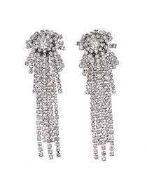 Fashion Silver Full Tassel Earrings