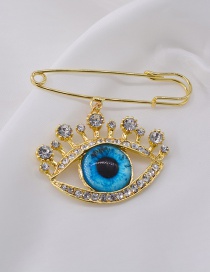 Fashion Gold Pearl Eye Brooch