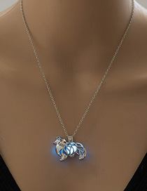 Fashion Sky Blue Sheep Luminous Necklace