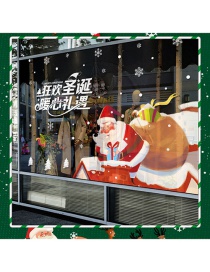 Fashion Color Santa Claus Gives Gifts Double-sided Wall Stickers