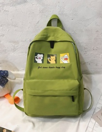 Fashion Light Green Cartoon Printed Backpack