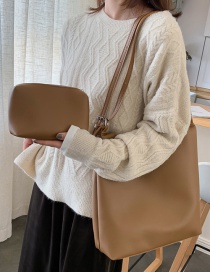 Fashion Brown Belt Hand Strap Shoulder Bag