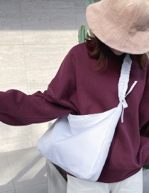 Fashion White Bow Wide Shoulder Bag