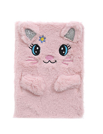 Fashion Pink Cat Cartoon Plush Rabbit Ears Notepad
