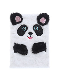 Fashion Panda Cartoon Plush Rabbit Ears Notepad