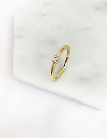 Fashion Gold Alloy Diamond Round Diamond Ring