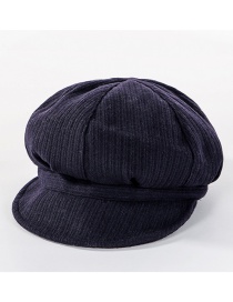 Fashion Navy Solid Color Beret