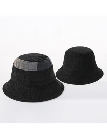Fashion Black Double-sided Wear Fishing Color Matching Basin Cap