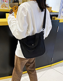 Fashion Black Canvas Shoulder Messenger Bag