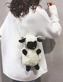 Fashion White Small Sheep Plush Doll Shoulder Bag