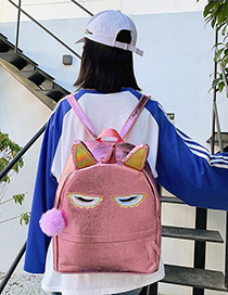 Fashion Pink Laser Sequin Cartoon Unicorn Backpack