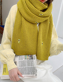 Fashion Yellow-green Knitted Avocado Wool Collar