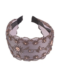 Fashion Gray Fabric Lace Flower Headband