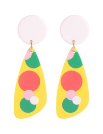 Fashion Drop Shape Resin Color Matching Geometric Earrings