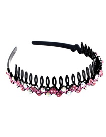 Fashion Pink Resin Rhinestone Headband