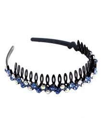 Fashion Blue Resin Rhinestone Headband
