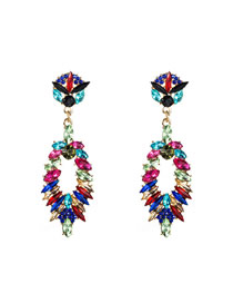 Fashion Color Diamond Earrings