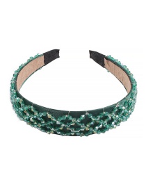 Fashion Green Crystal Rice Beads Headband
