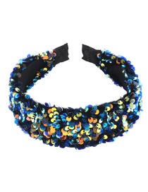 Fashion Blue Velvet Sequin Headband