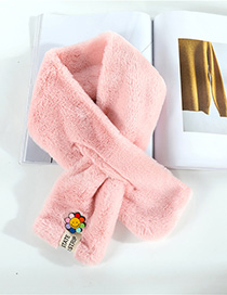 Fashion Pink - Small Sun Flower Sun Flower Imitation Rabbit Fur Collar