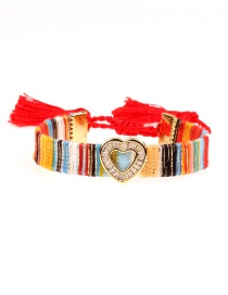 Fashion Color Fringed Micro-inlaid Zircon Love Strap Bracelet