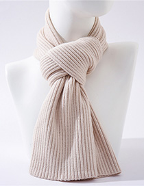 Fashion Beige Wool Knit Short Scarf