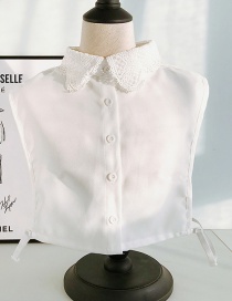Fashion Chiffon Lace Collar Vest B White Openwork Lace Lace Fake Collar