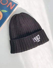 Fashion 1987 Black Knitted Wool Cap