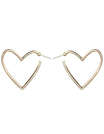 Fashion Gold Drip Heart-shaped Alloy Earrings