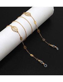 Fashion Gold Metal Hollowed Out Leaves: Non-slip Glasses Chain