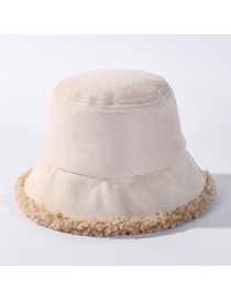 Fashion White Fur One Lamb Fur Fisherman Hat