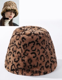 Fashion Camel Leopard Leopard Fur Light Board Fisherman Hat