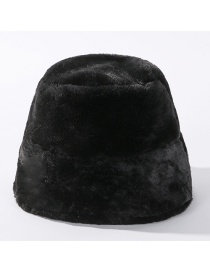 Fashion Black Leopard Fur Light Board Fisherman Hat