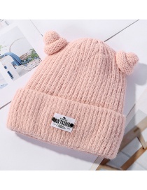 Fashion Pink Plus Velvet Wool Cap