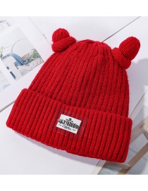 Fashion Red Plus Velvet Wool Cap