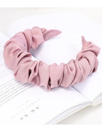 Fashion Pink Fabric Silk Acetate Pleated Headband