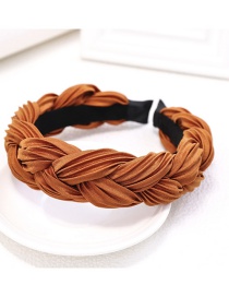 Fashion Orange Fabric Silk Satin Crease Twist Braid Headband