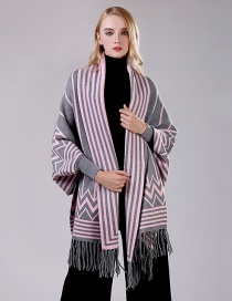 Fashion Powder Ash Cashmere Scarf Cloak Shawl