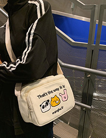 Fashion White Panda Cartoon Panda Crossbody Shoulder Bag