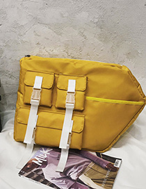 Fashion Yellow Webbing Buckle Crossbody Shoulder Bag
