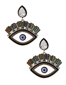 Fashion White Alloy Diamond Eye Studs