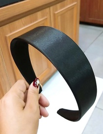 Fashion Fluorescent Black Wide-brimmed Fabric Flat Headband