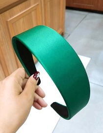 Fashion Fluorescent Dark Green Wide-brimmed Fabric Flat Headband