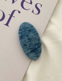 Fashion Ellipse-blue Velvet Geometric Hair Clip