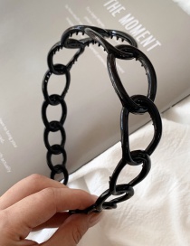 Fashion Black Hollow Wide-brimmed Headband